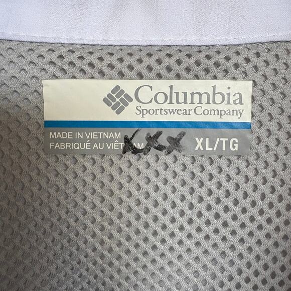 Columbia PFG Pro Fishing Gear Gray Vented Top Button Down Camping Shirt Mens XL - Picture 8 of 11